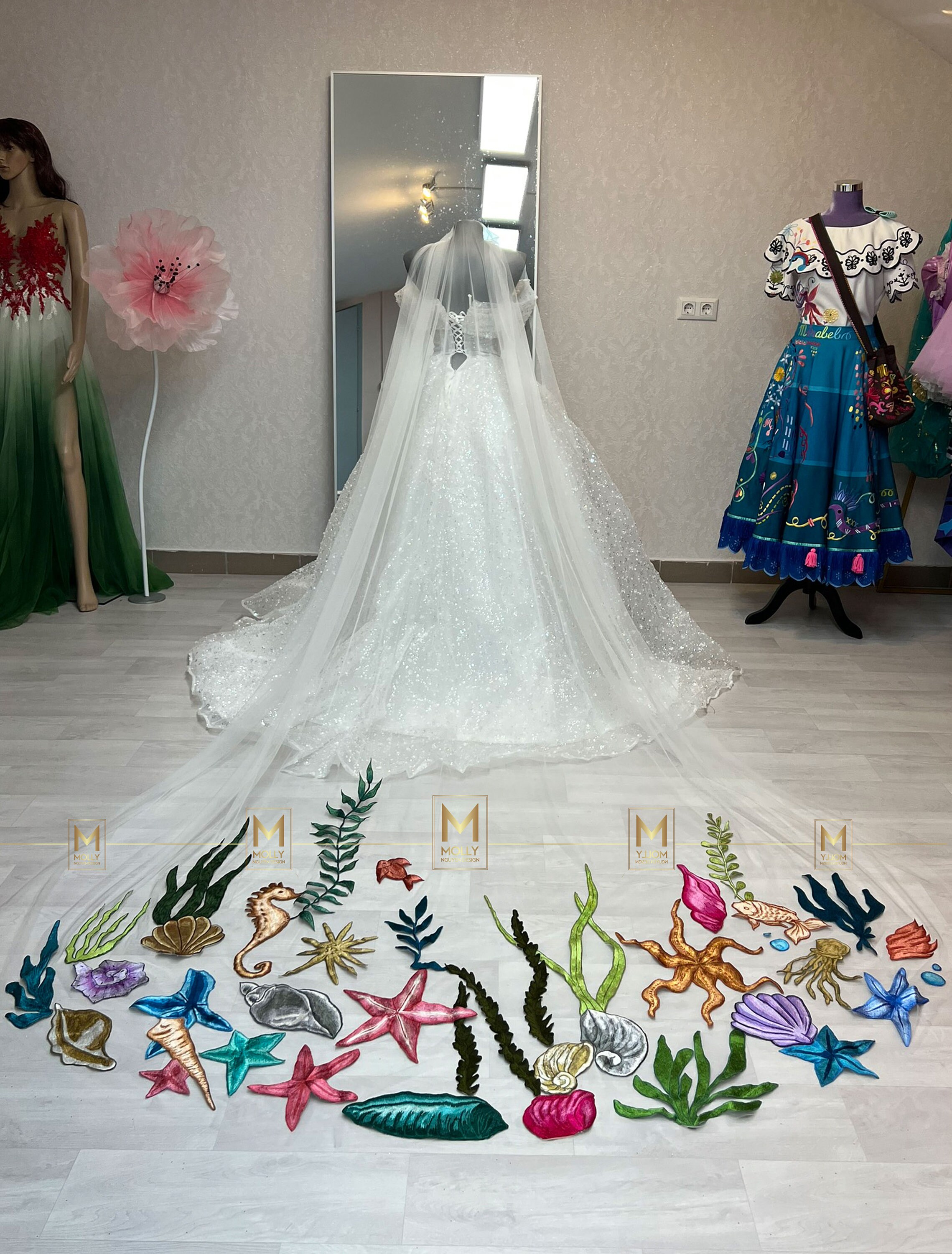 Bridal Veil, Embroideries Veil, Embroideries Wedding Veil  display picture 3