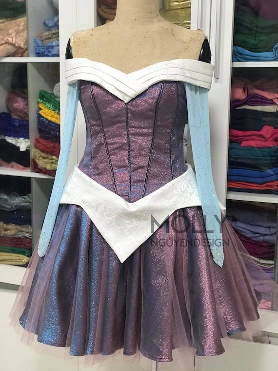 aurora casual dress Adult Disneybound Dress Aurora, Disney Summer Wear, Disneybound Sleeping  Beauty Short Dress,