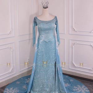 The Elsa Inspired Dress Cosplay - Frozen Outfit Cosplay Beads - Cosplay Costume