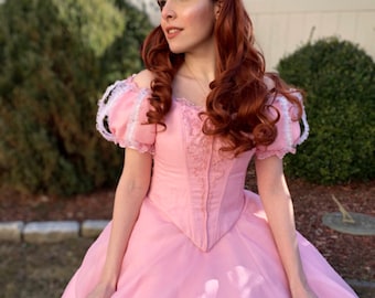 live action ariel pink dress halle bailey in ariel's pink dress