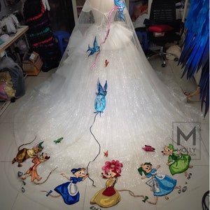 Embroideries Veil, Bridal Veil, Cinderella Wedding Veil, Cinderella veil, Wedding Veil, Disney Inspired Veil,
