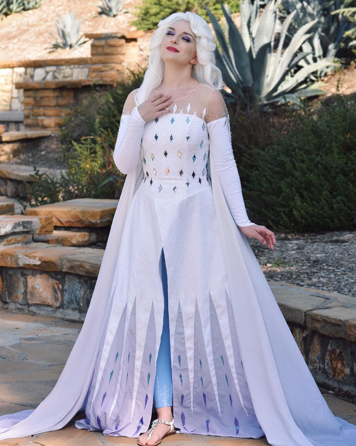 Queen Elsa Adult Costume Elsa White Dress Elsa Frozen 2 - Etsy