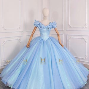 Cinderella Dress, Disney Princess Inspired, Cinderella Adult Costume, Blue Cinderella Dress,