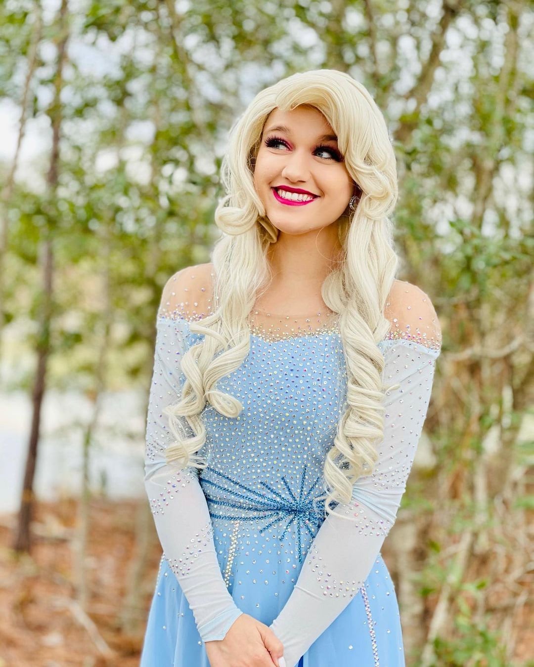 princess polly baby blue dress Amelia Jean Dress | Tiered Long Sleeve Denim Dress main image 1