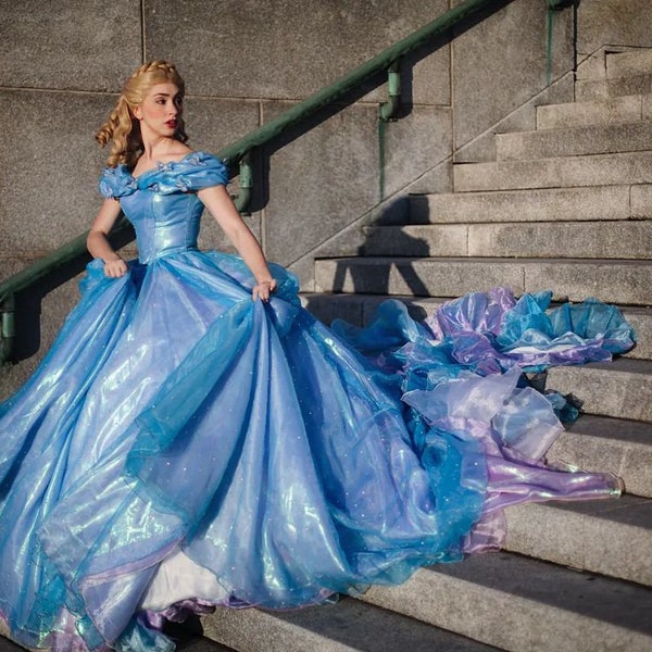 Cinderella Live Action, Cinderella Dress, Disney Princess Inspired, Cinderella Live Action Adult Costume, Blue Cinderella Dress,