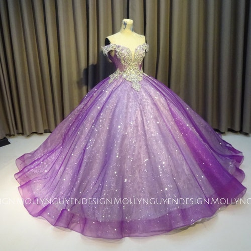 fur ball gown