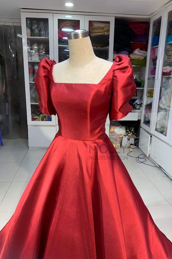 red a line dress