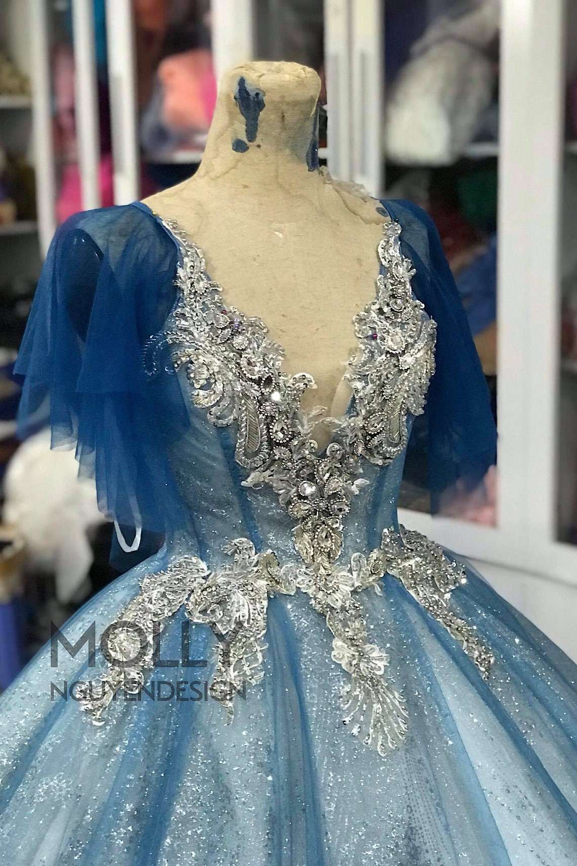 Blue Ball Gown Etsy Canada