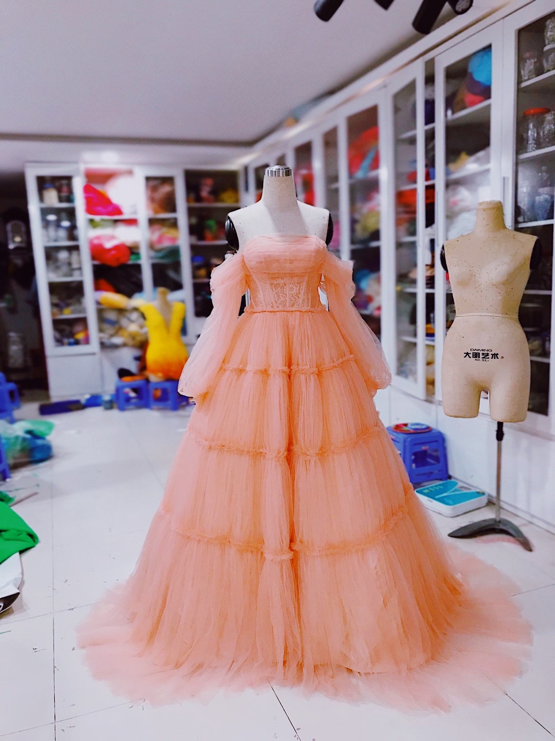Tulle Long Ballgown Cute Dress Promdress Colors Dress - Etsy