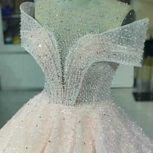 Glitter Dress Peach Sparkly Dress Prom Dress Evening Dress Offshoulder ...