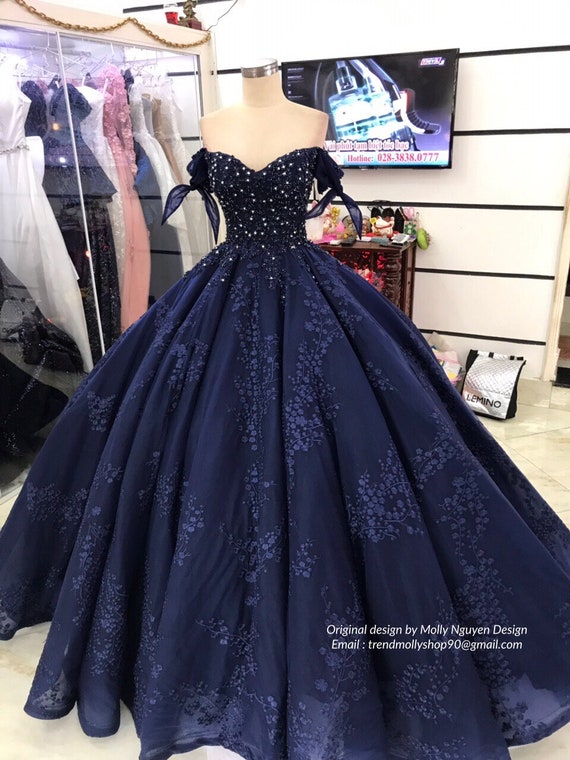 Dark Blue Sparkly Dress