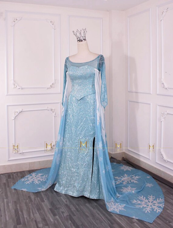 elsa inspired prom dress Elsa Inspired Prom Dress Frozen Frozen Princess Elsa Frozen Elsa Party Dress  Disney Inspired Frozen Elsa