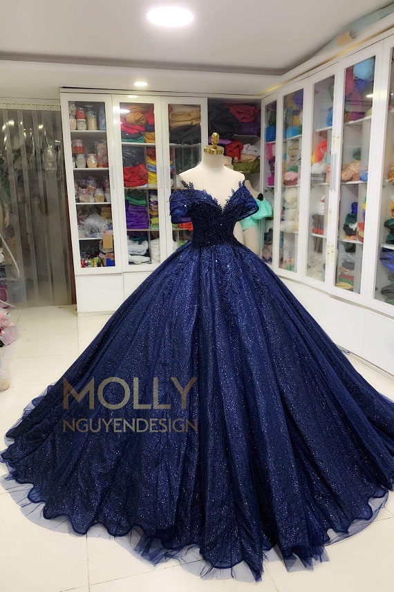 Dark Blue Ballgown Quinceanera Dress ...