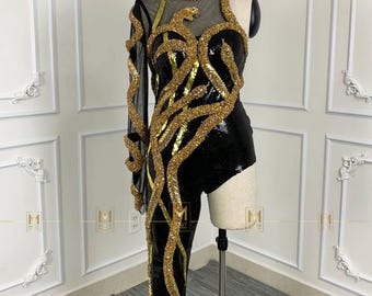 La versión del traje dorado de la reputación de Eras: inspiración para disfraces de Taylor Cosplay