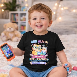 Gen Alpha Toddler T-Shirt, Certified Tech Prodigy Graphic Tee