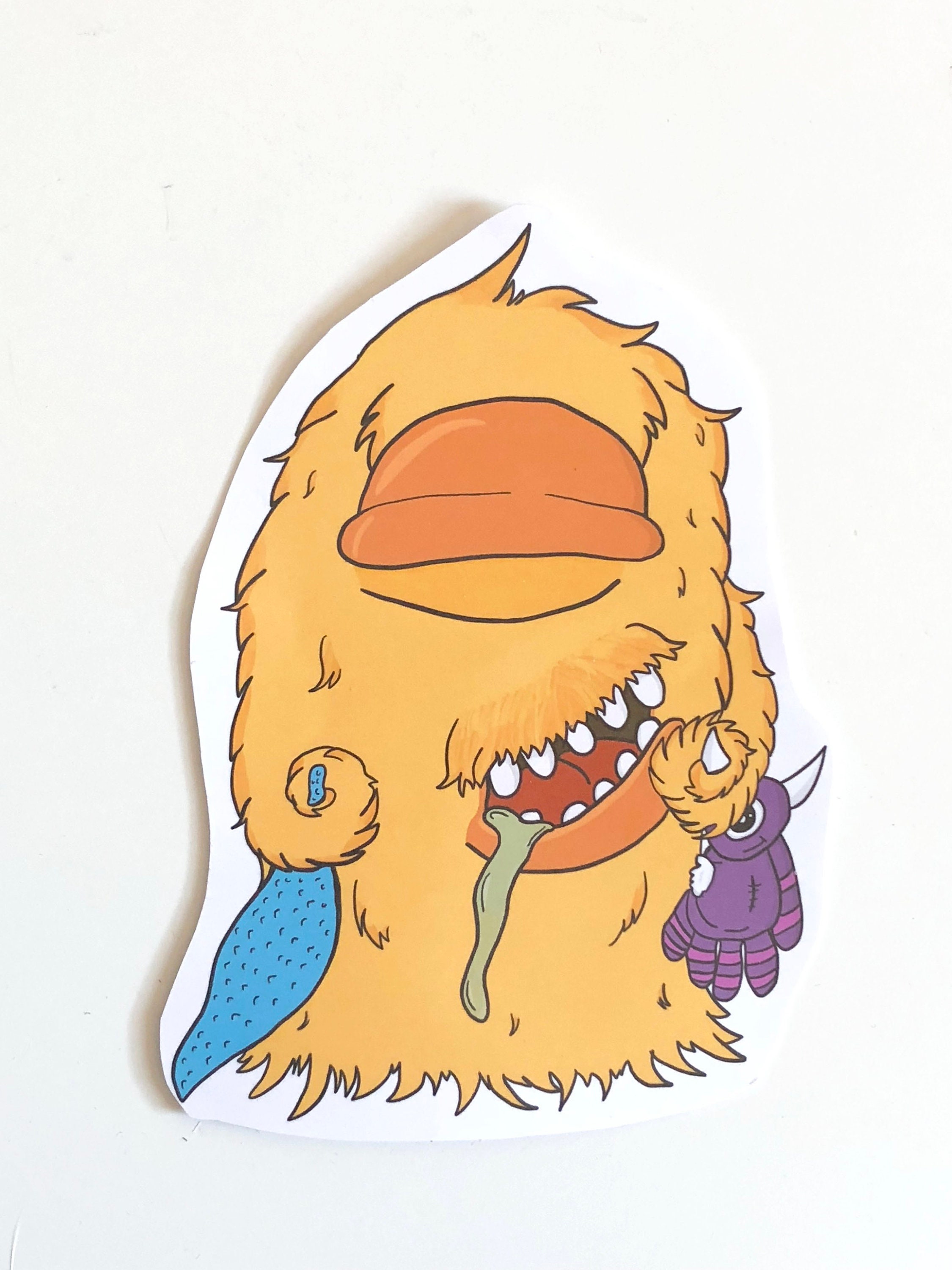 Drool Monster Sticker Laptop Sticker | Etsy