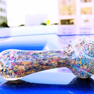 Rock-Star, Freezable Glitter Glass Pipe Smoking Bowl