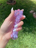 Purple Glass Pipe: 4" Durable Colored Glass