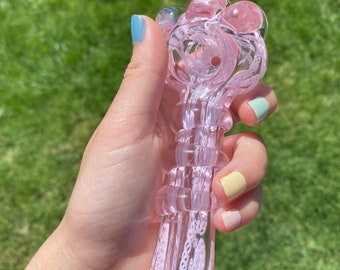 Pink Glass Toasted art tobacco pipes