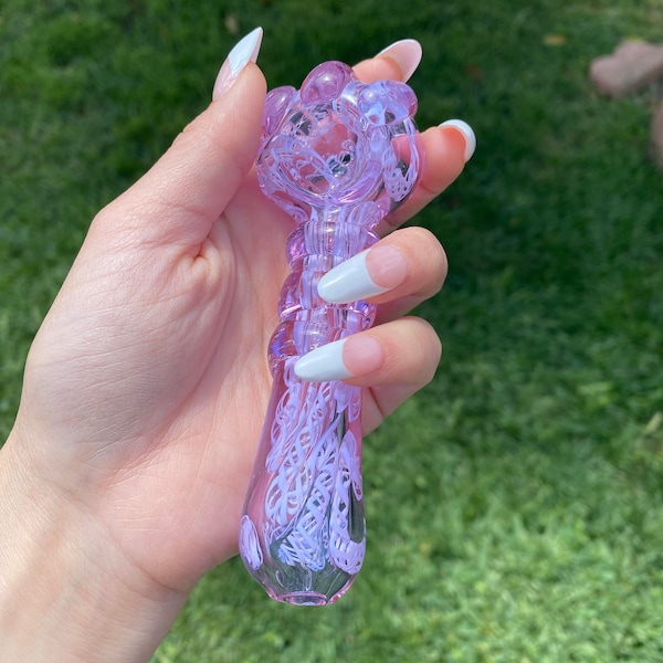 Purple Glass Pipes, High Quality Colored Glass Pipe