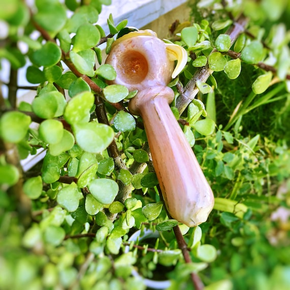 Funky Glass Pipes, Glass Smoking Pipe, Pink Glass Pipes, Rainbow Glass