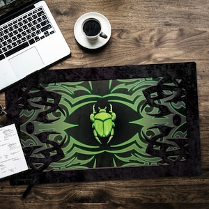 Mtg Playmat, Golgari Playmat, Magic The Gathering Playmat, Giant Mousepad, Playmat Magic, Deathrite, Dark Art Mousepad, Scarab Beetle Art