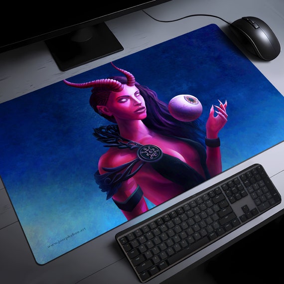 Demon Girl With Eye Playmat, Large Desk Mat, MTG Playmat Gaming Mousepad XL  Gaming Decor Gift for Gamer Desk Accessories Gamer Mat, Rakdos 