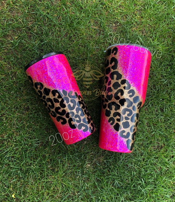 Hot Pink Cheetah Epoxy Tumbler