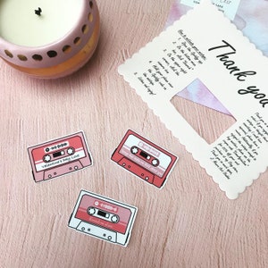 A Modern Mixtape - Valentine's Day Edition - Cassette Tape Stickers Linked to Spotify Playlists