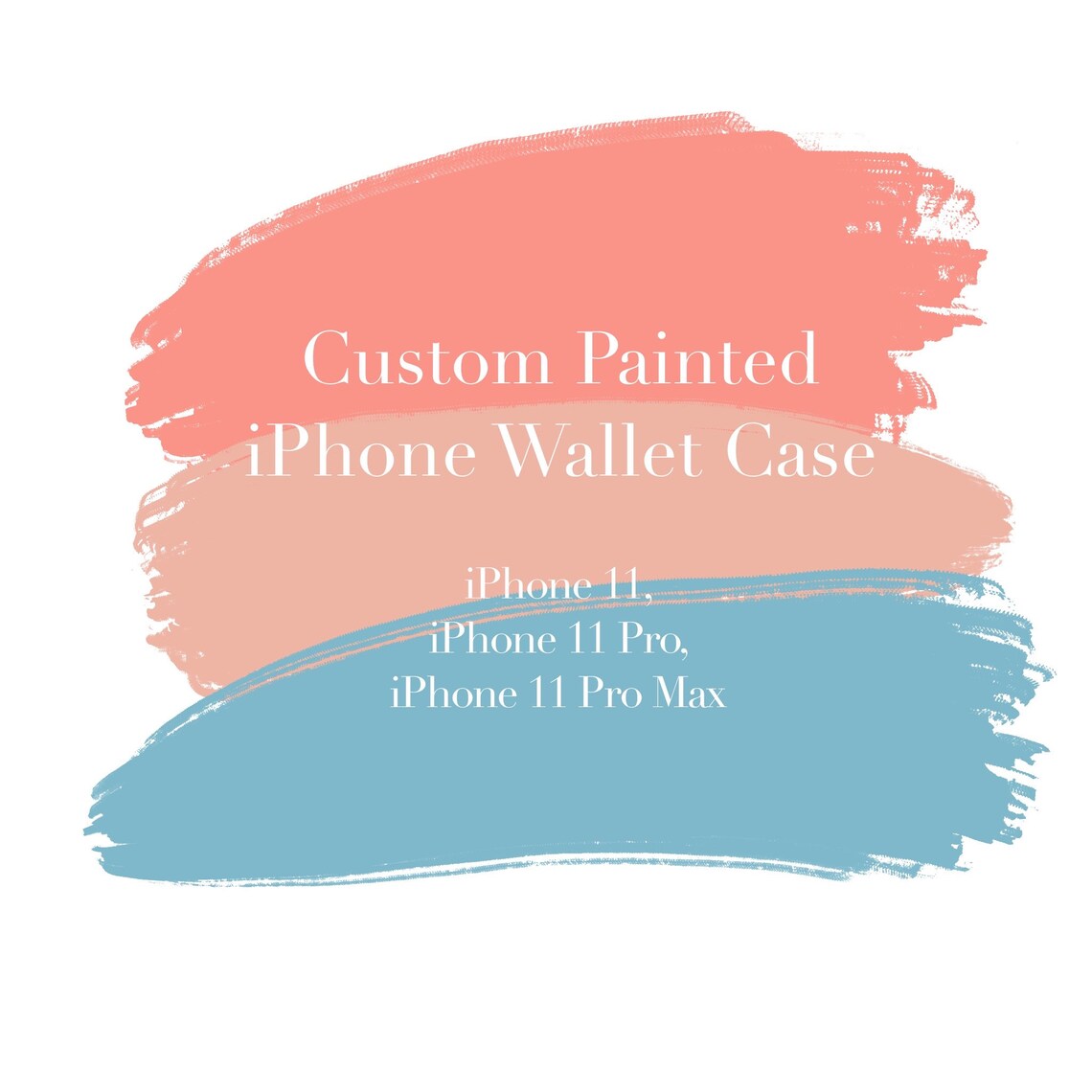 Custom Painted iPhone Wallet Case iPhone 11 iPhone 11 Pro | Etsy