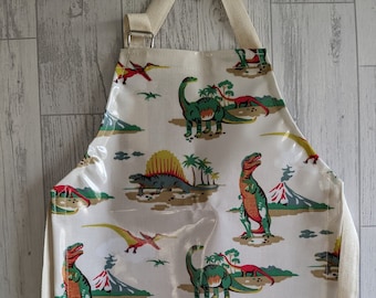 Apron ~ Childs Retro Dinosaur Print (available in 4 age sizes) adult size also available