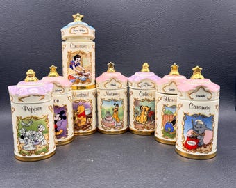 Lenox Walt Disney Spice Jars 1995