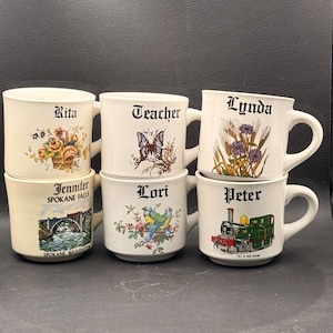 Vintage NAME MUGS contenova nfl coffee tea