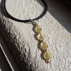 Citrine Bead Pendant Necklace