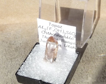 Champagne Color Topaz Crystal Specimen (it.#12) from Utah