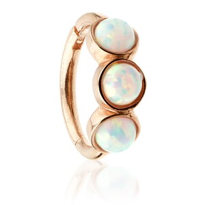 14ct Rose Gold Cartilage Ring Opal Cartilage Ring Solid - Etsy