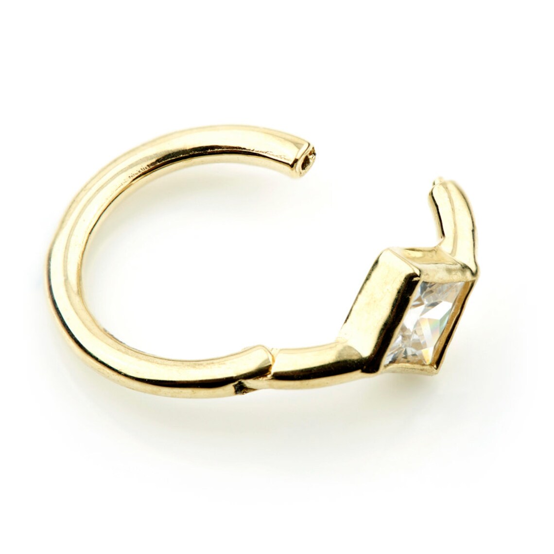 Solid 9ct gold cartilage hoop 9ct diamond gold clicker hoop Etsy