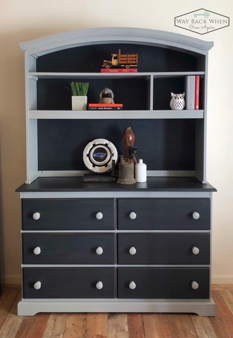 Sold Painted Dresser With Shelving Etsy