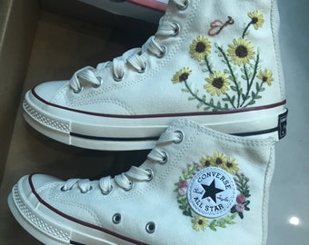 Sunflower Converse - Etsy