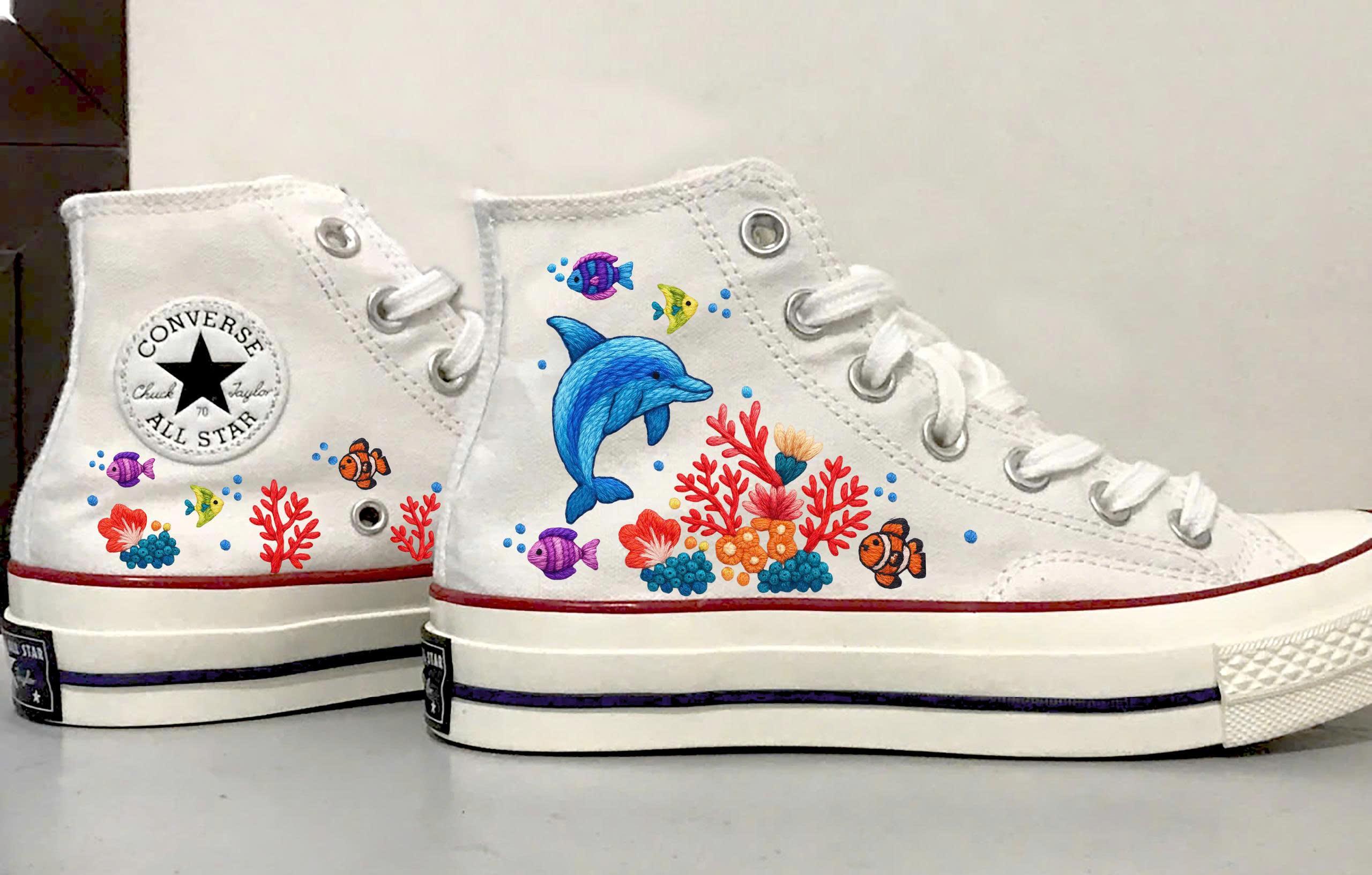 Converse Shoes Shark Sole Custom Converse High Stunning Homecoming Dress  With Converse Daughter's Perfect Look