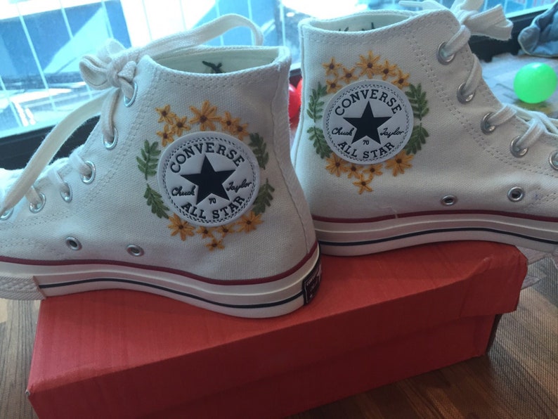 custom floral converse