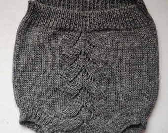 Bloomers bébé pure laine mérinos douce et chaude pour l'hiver tricoté main