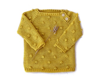 Pull bébé tricot, pull bébé laine, pull bébé garçon, pull bébé fille, pull bébé fait main, layette tricot main bébé, pull maternité, mérinos