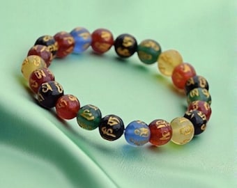 Six Syllable Mantra Bracelet – Spiritual Stone Bead Jewelry