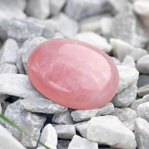 Rose Quartz Palm Stone - Healing Crystal for Love, Energy, and Balance