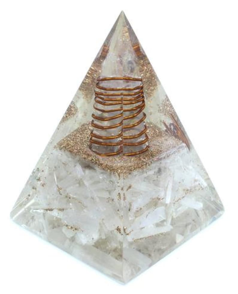 Natural Crystal Selenite & Peridot Orgone Pyramid for EMF Protection & Healing Meditation Orgonite Pyramids Natural Crystal Selenite & Peridot Orgone Pyramid for EMF Protection & Healing Meditation Orgonite Pyramids