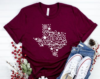 Merry Texas Christmas, Family Christmas Shirts, Holiday Tee, Christmas Shirts For Women, Women's Christmas Shirt, Christmas Party Shirt