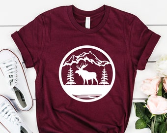 Moose Mountain, Summer, Vacation Tee, Hiking Shirt, Backpacking Shirt, Camping, Wanderlust, Outdoor, Explore More, Gift For Her