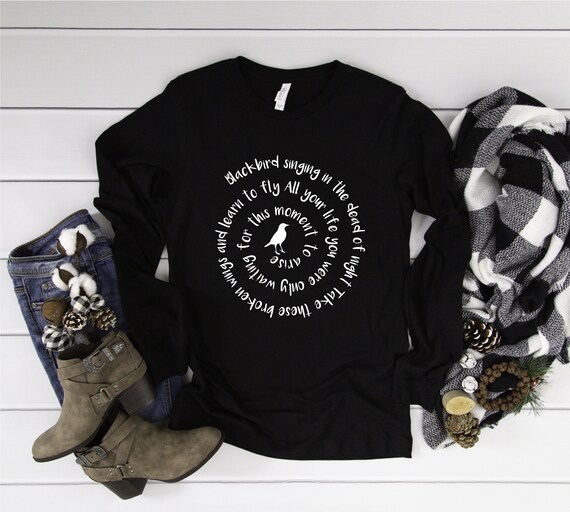 Blackbird Lyrics Quote T-Shirt Blackbird Lyrics Quote T-Shirt