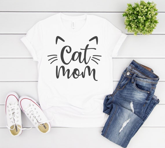 Cat Mom Unisex Personalized Cat Mom Shirt Cat Lover Tee | Etsy